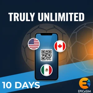 10 Day North America unlimited eSIM for USA Canada Mexico — first 60GB full-speed 5G then 2 Mbps